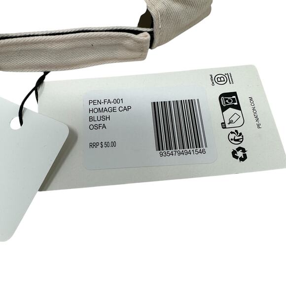 P.E Nation Logo Homage Cap Hat In Blush‎ Pink Cotton One Size Unisex - Picture 6 of 6